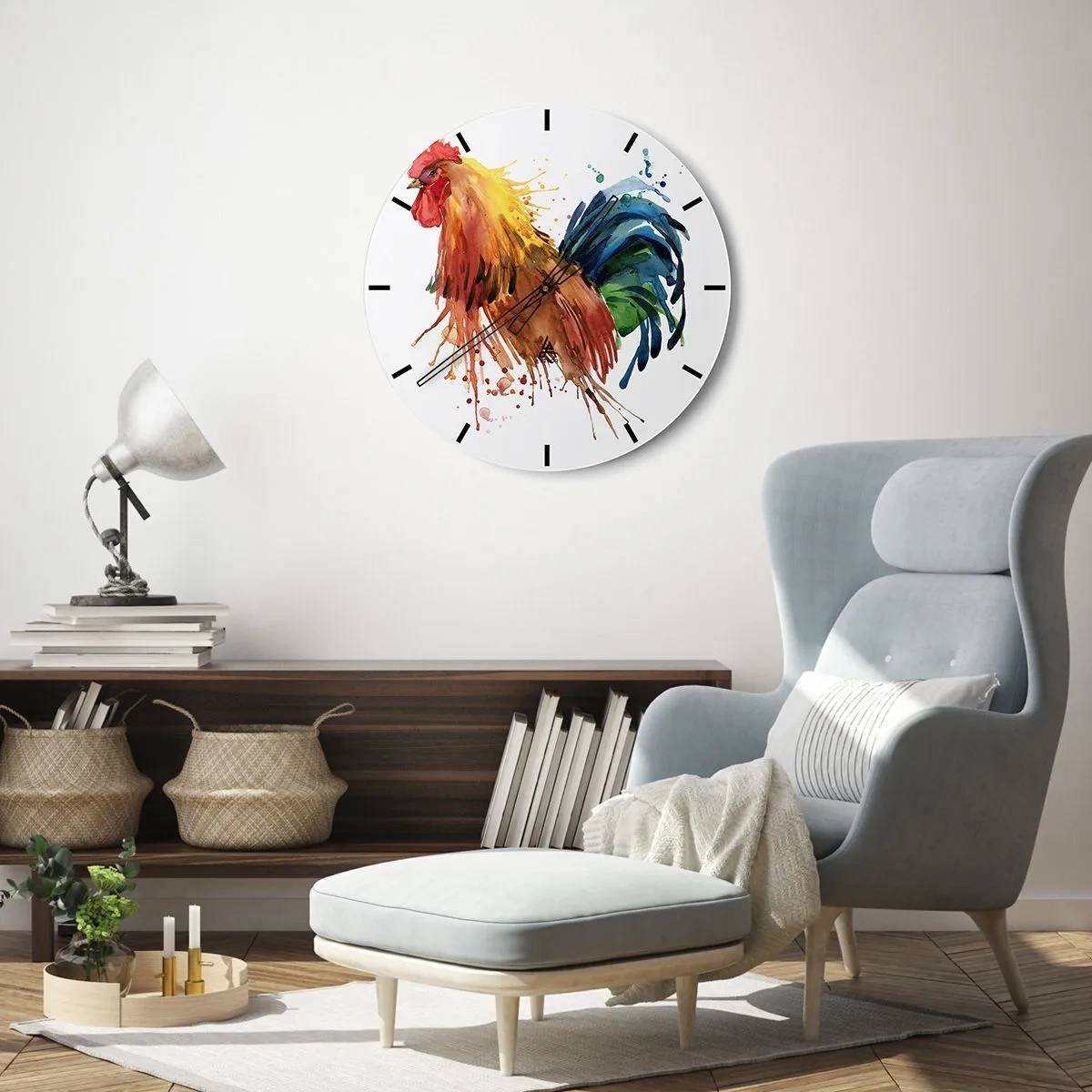 Reloj de pared - Reloj de vidrio - Un manto real, un orgullo real - 40x40 cm