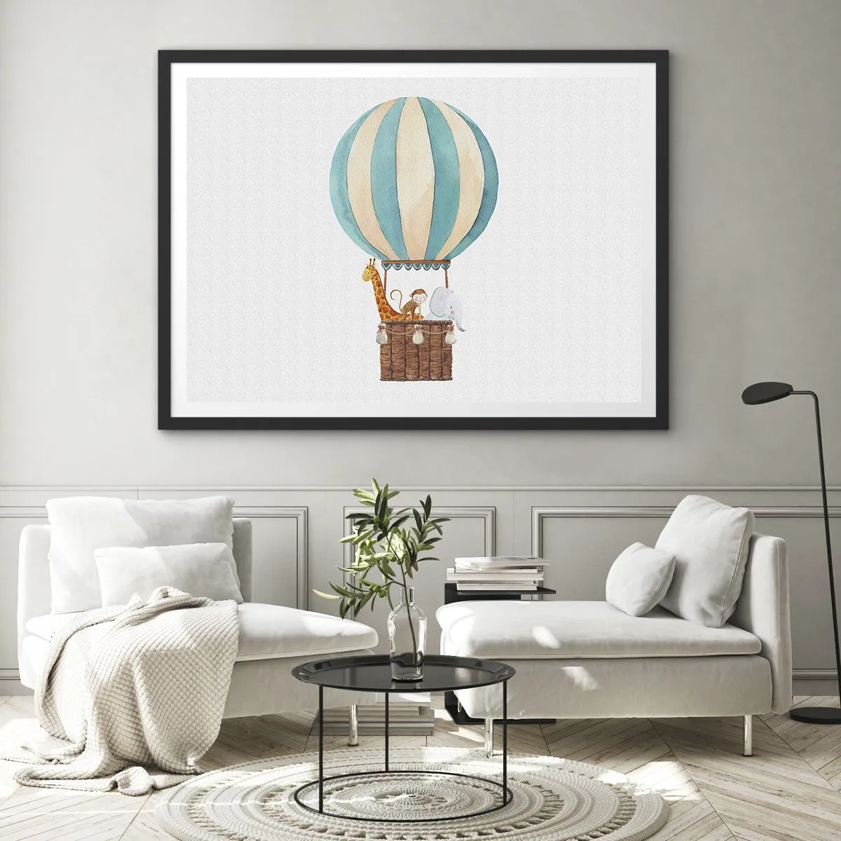 Póster en marco negro - Viaje fantástico - 91x61 cm