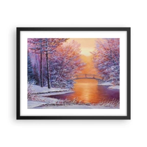 Póster en marco negro - Reunámonos aquí - 50x40 cm