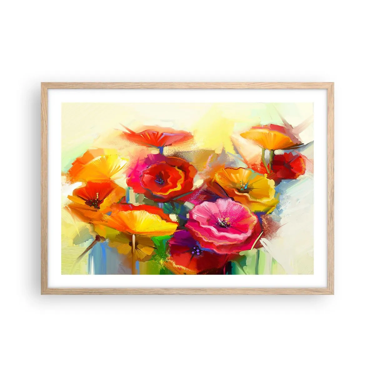 Póster en marco roble claro - No solo rojo - 70x50 cm