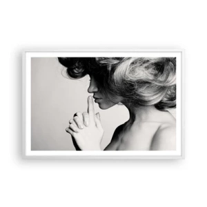 Póster en marco blanco - Escucharme a mí misma - 91x61 cm