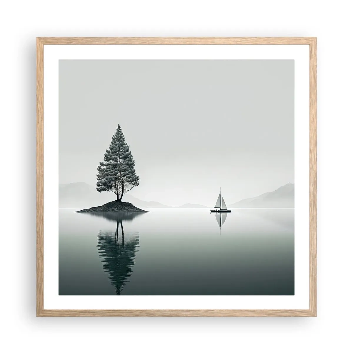 Póster en marco roble claro - Un sueño hecho realidad - 60x60 cm