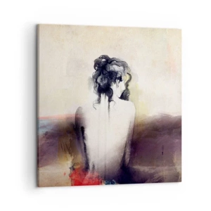 Cuadro sobre lienzo - Impresión de Imagen - Líneas suaves, formas ovaladas - 50x50 cm