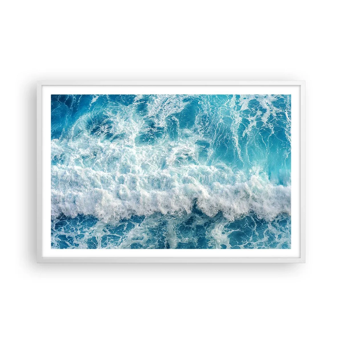 Póster en marco blanco - Alegre y con mucho brío - 91x61 cm