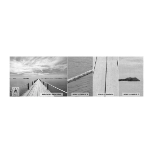 Muestra de fotomural Premium Canvas - Hora de viajar - Paisaje, Mar, Puente de madera - 100x30 cm
