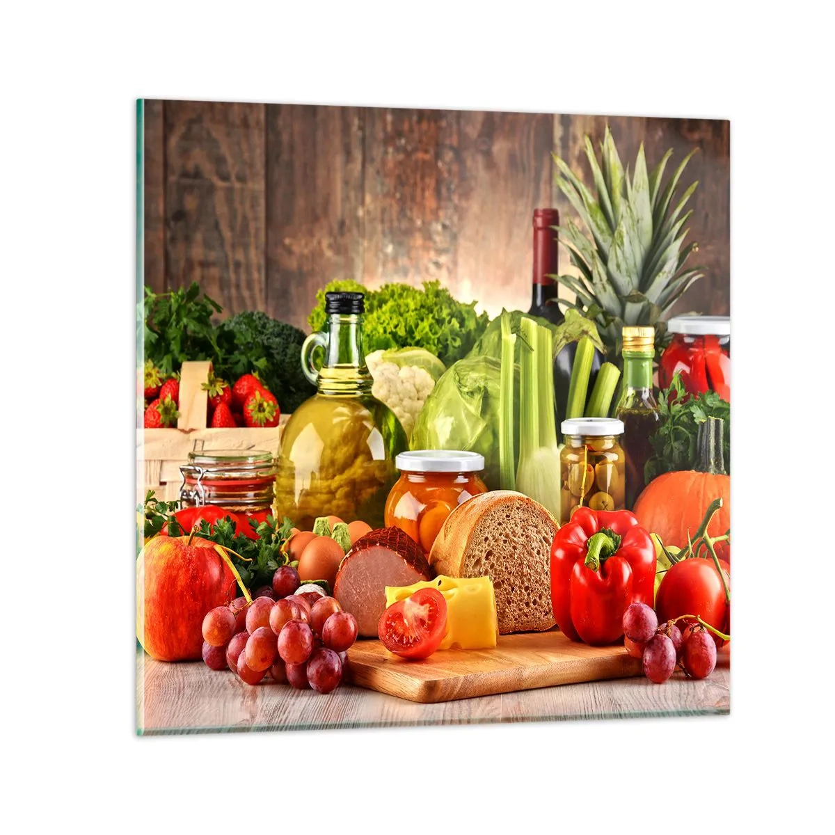 Cuadro sobre vidrio - Impresiones sobre Vidrio - La mesa está lista - 70x70 cm