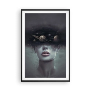 Póster en marco negro - Y los planetas sienten... - 61x91 cm