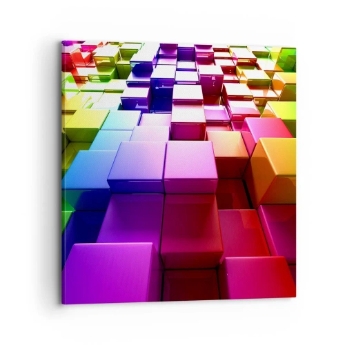 Cuadro sobre lienzo - Impresión de Imagen - Op-art en equipo - 70x70 cm