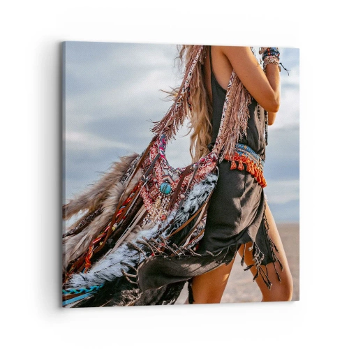 Cuadro sobre lienzo - Impresión de Imagen - La chamana - 70x70 cm