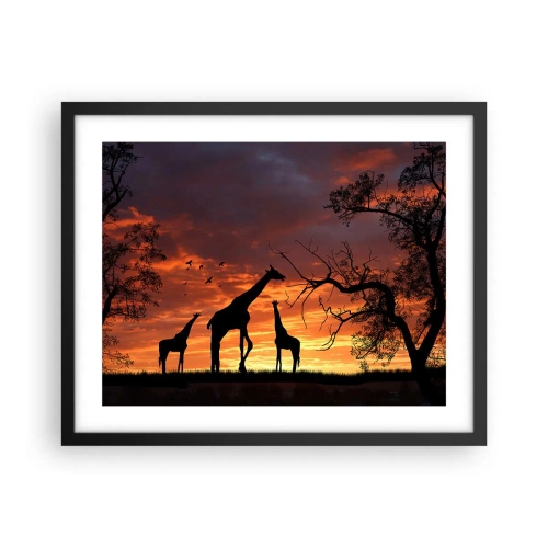 Póster en marco negro - Una pequeña cena con tus seres queridos - 50x40 cm