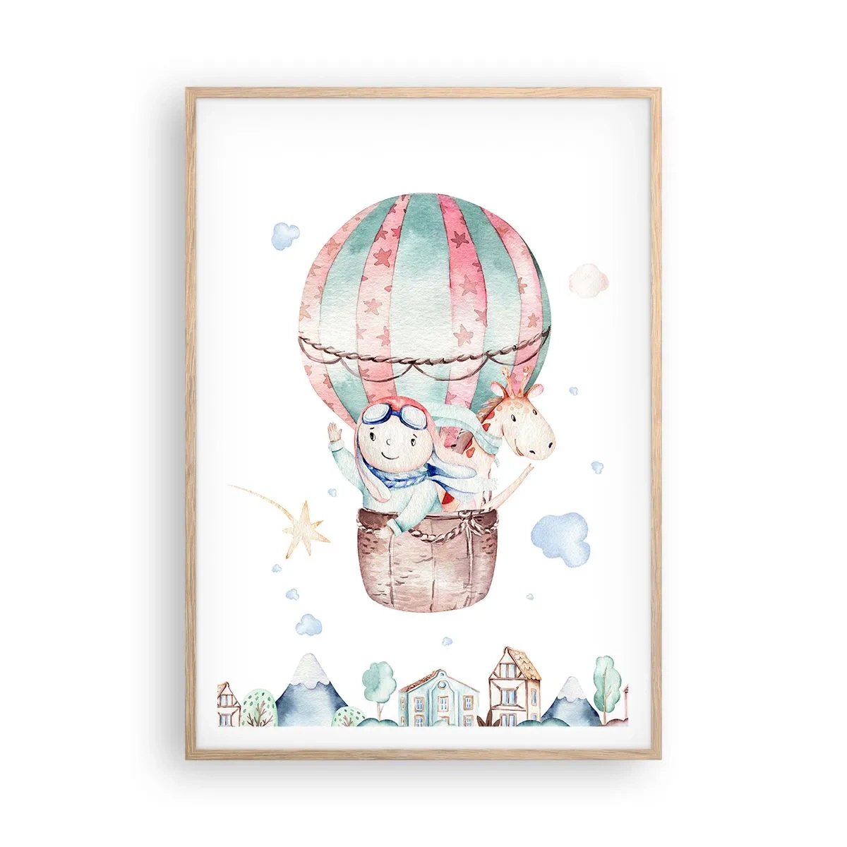 Póster en marco roble claro - Volveremos pronto - 70x100 cm