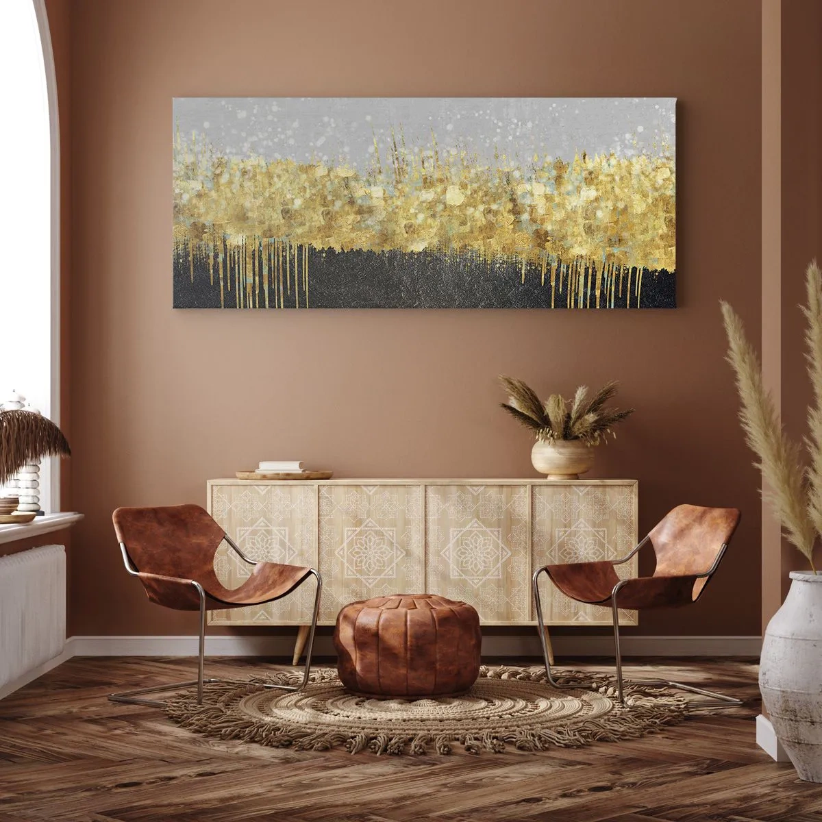 Cuadro sobre lienzo - Impresión de Imagen - Hacia arriba y hacia abajo - 100x40 cm