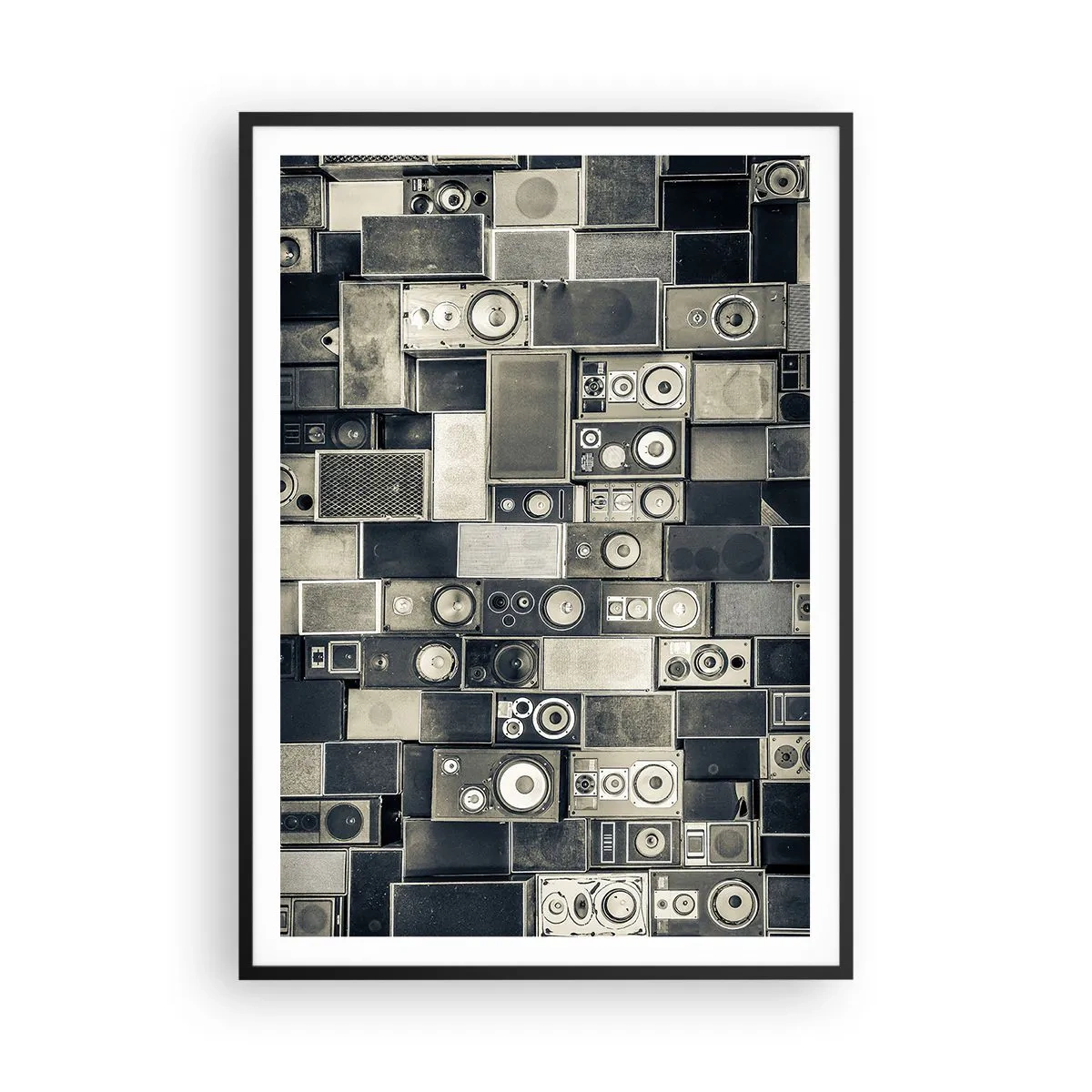 Póster en marco negro - Y todo fluye - 70x100 cm