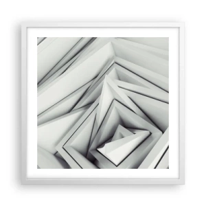 Póster en marco blanco - Ángulos afilados - 50x50 cm