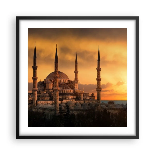 Póster en marco negro - Dios es grande - 50x50 cm