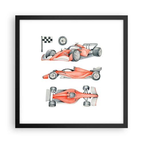 Póster en marco negro - Para alcanzar un sueño - 40x40 cm