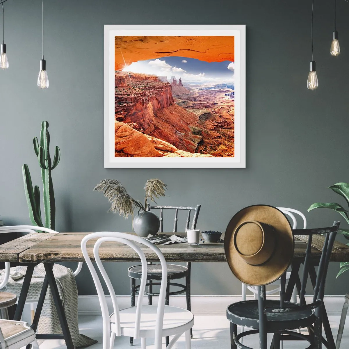 Póster en marco blanco - Tallado por la propia naturaleza - 30x30 cm