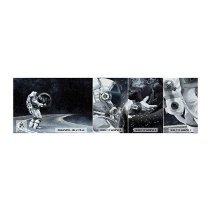 Muestra de fotomural Premium Canvas - En la Vía Láctea - Cosmos, Astronauta, Fantasía - 100x30 cm