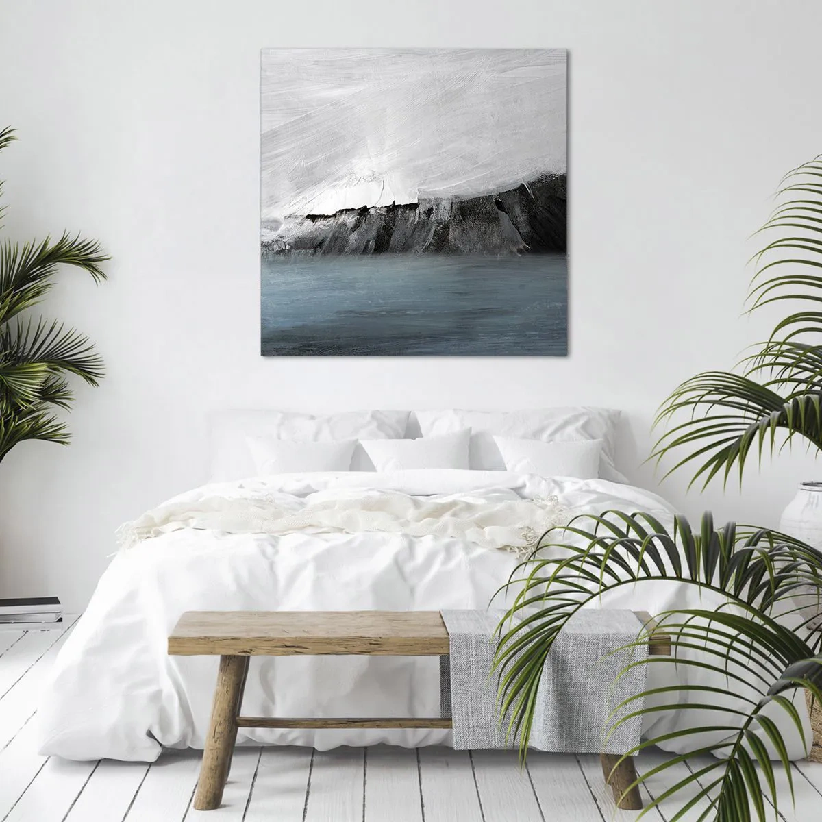 Cuadro sobre lienzo - Impresión de Imagen - Agua - tierra: un choque de elementos - 40x40 cm