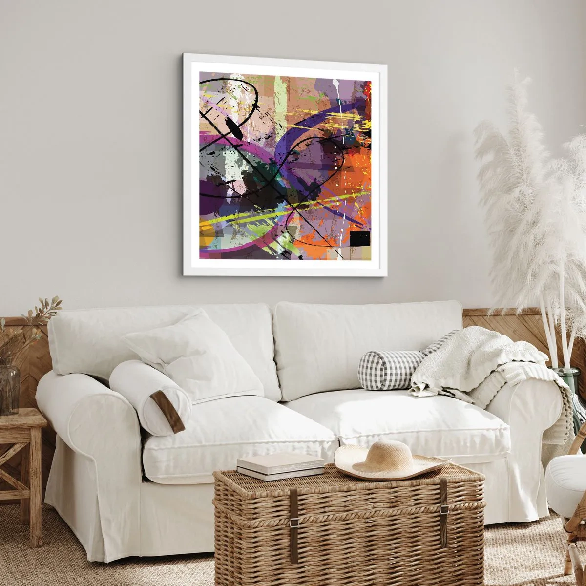 Póster en marco blanco - Siempre hay más de un camino - 40x40 cm