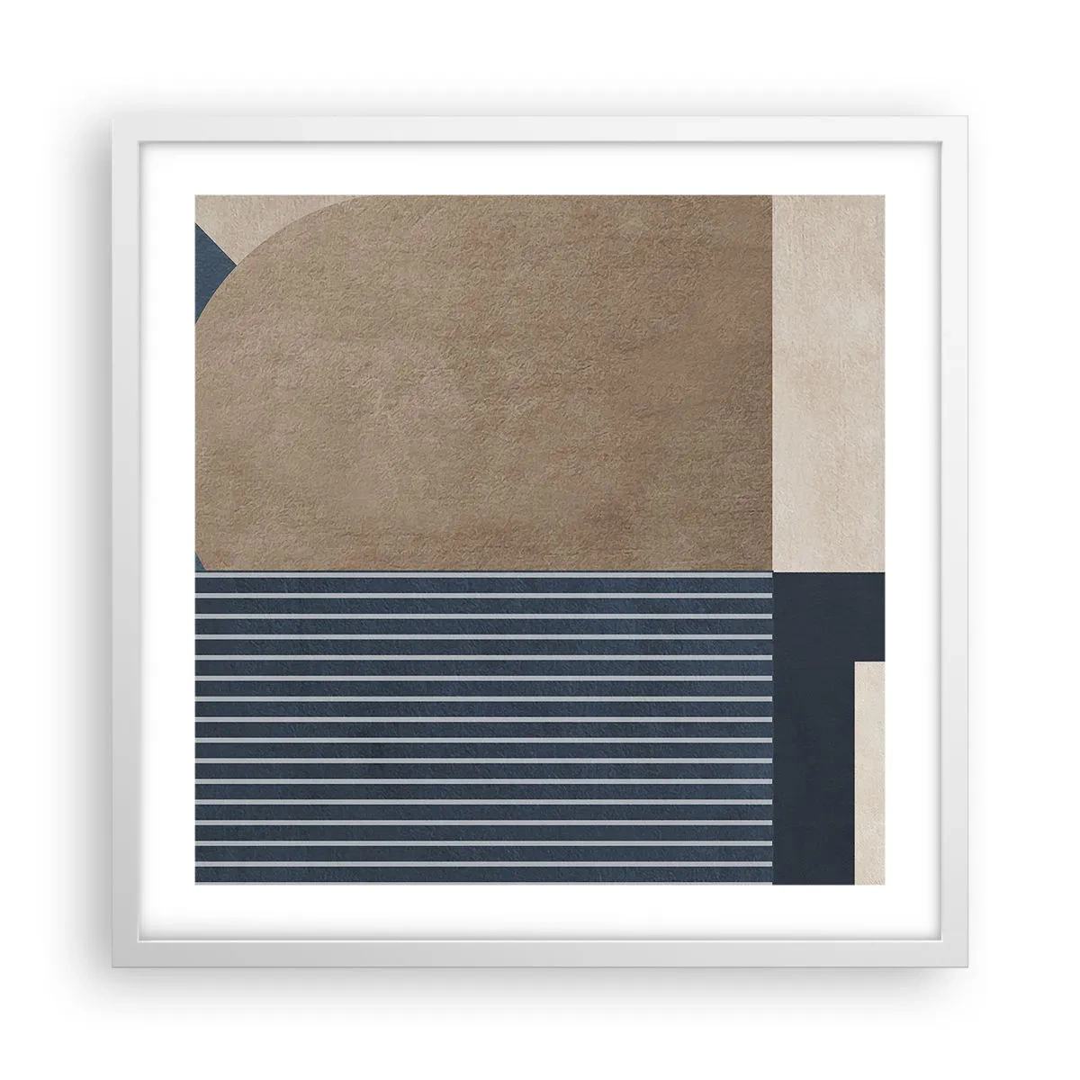 Póster en marco blanco - Composición de sencillez y redondez - 50x50 cm