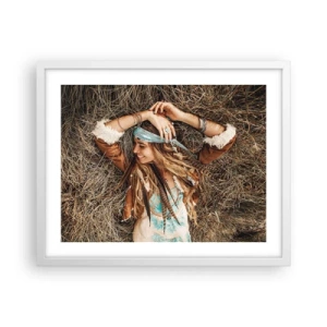 Póster en marco blanco - El verano del amor - 50x40 cm