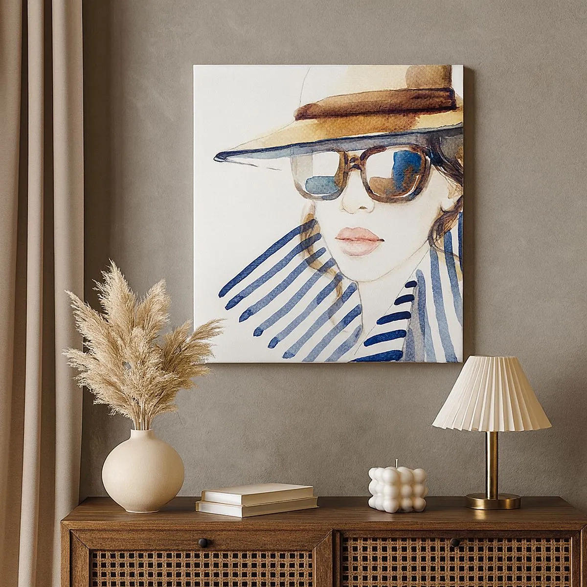 Cuadro sobre lienzo - Impresión de Imagen - ¡Florida le da la bienvenida! - 30x30 cm