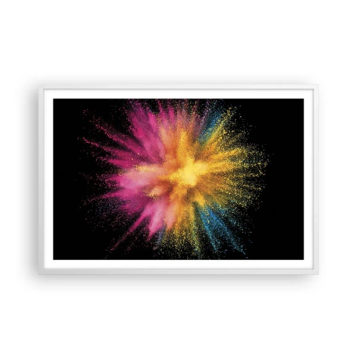Póster en marco blanco - El nacimiento de los colores - 91x61 cm
