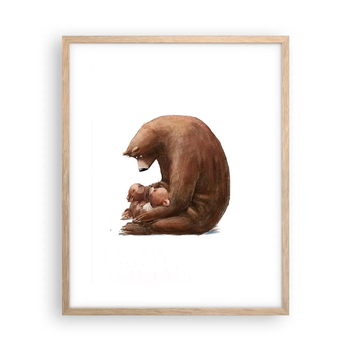 Póster en marco roble claro - Dulces sueños, niños - 40x50 cm