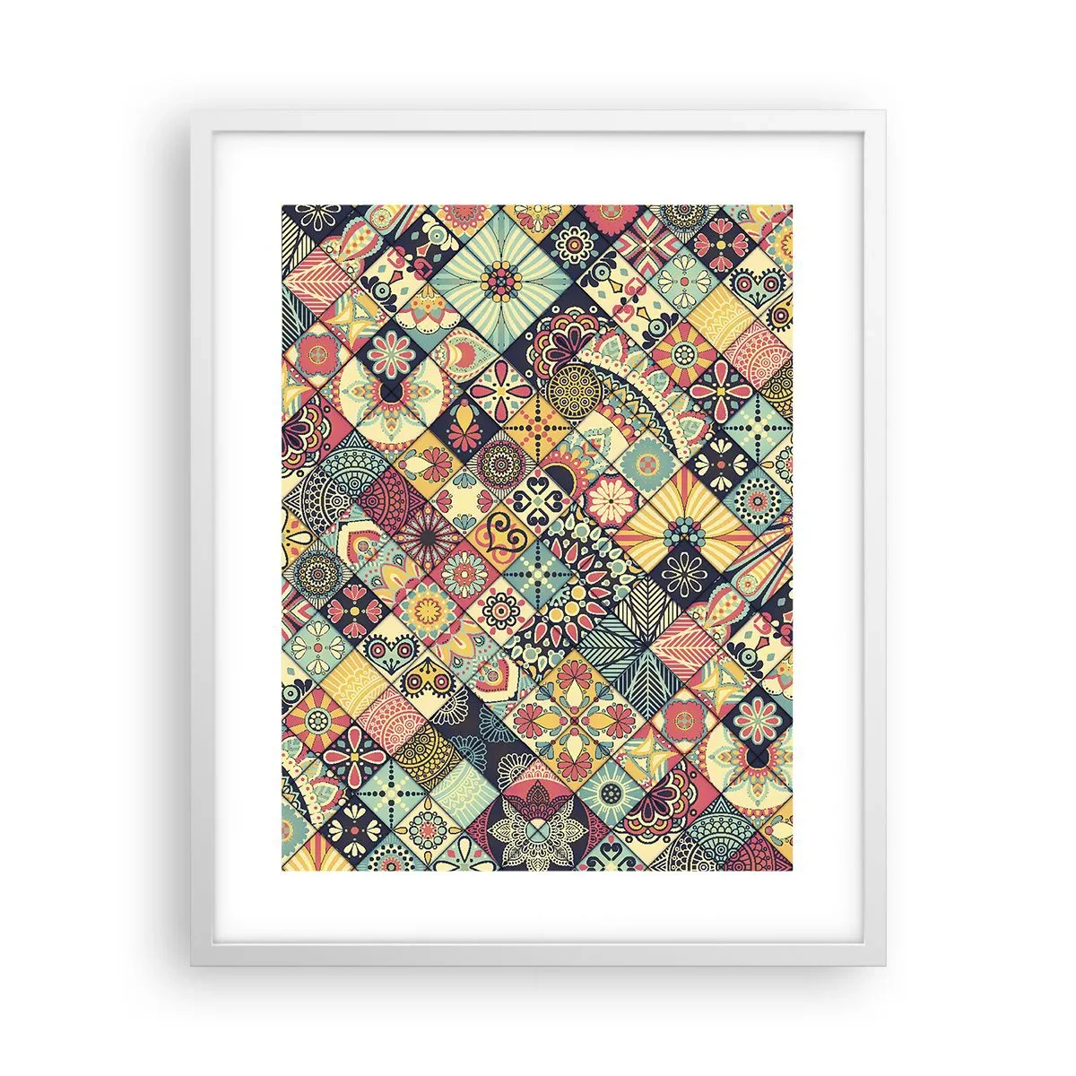 Póster en marco blanco - Clima marroquí - 40x50 cm