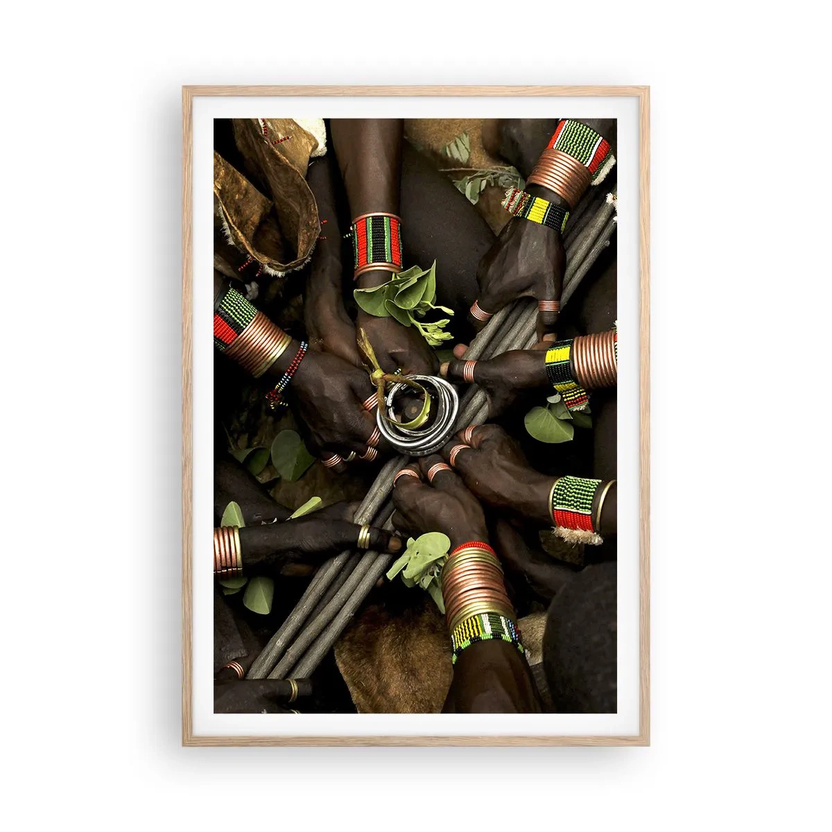 Póster en marco roble claro - Estamos juntos - 70x100 cm