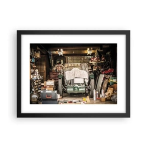 Póster en marco negro - Volver al pasado - 40x30 cm