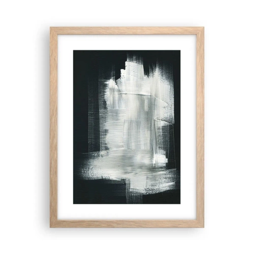 Póster en marco roble claro - Tejido vertical y horizontal - 30x40 cm