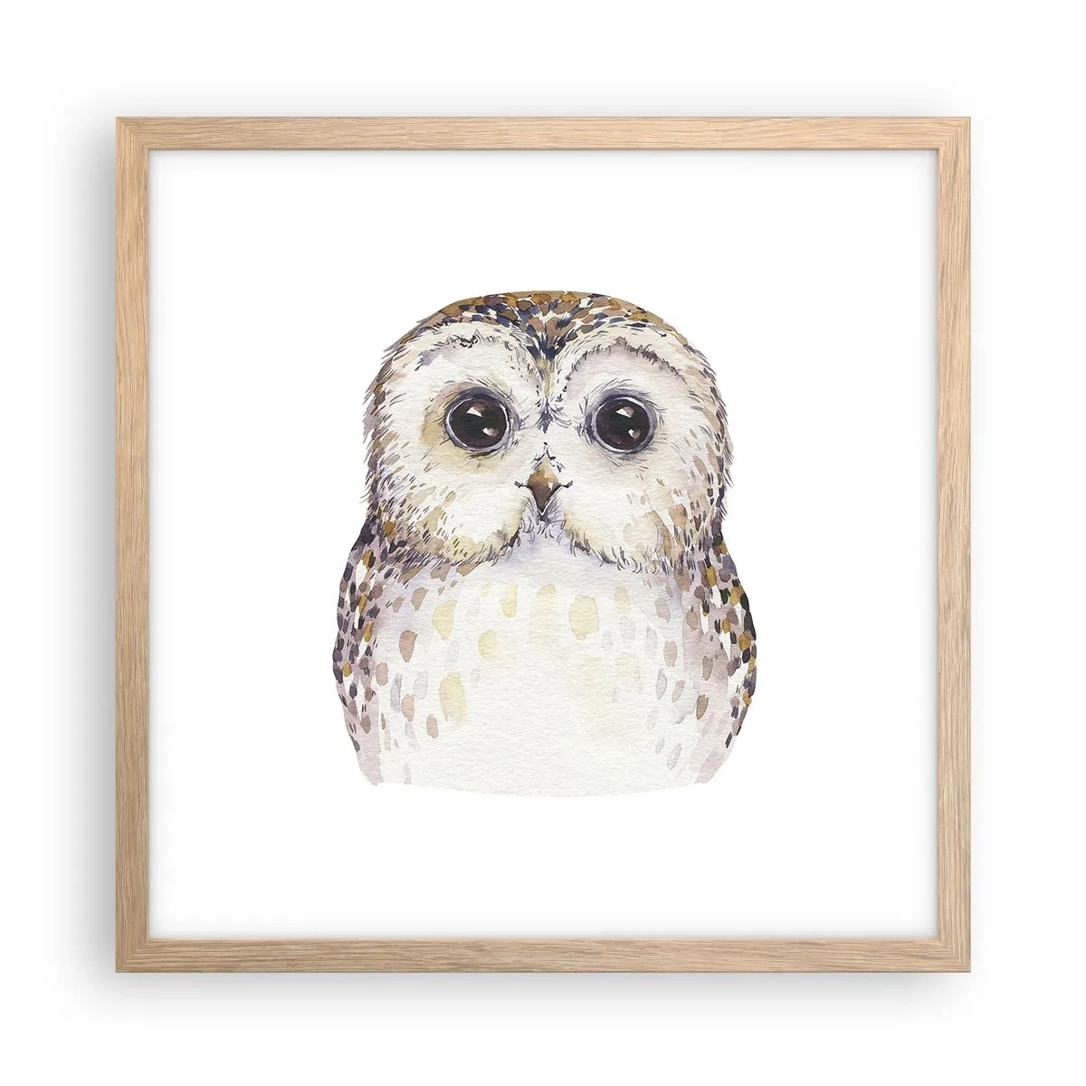 Póster en marco roble claro - Mírame a los ojos - 40x40 cm