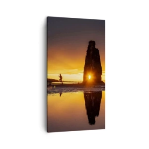 Cuadro sobre lienzo - Impresión de Imagen - Solo tú y la naturaleza - 45x80 cm