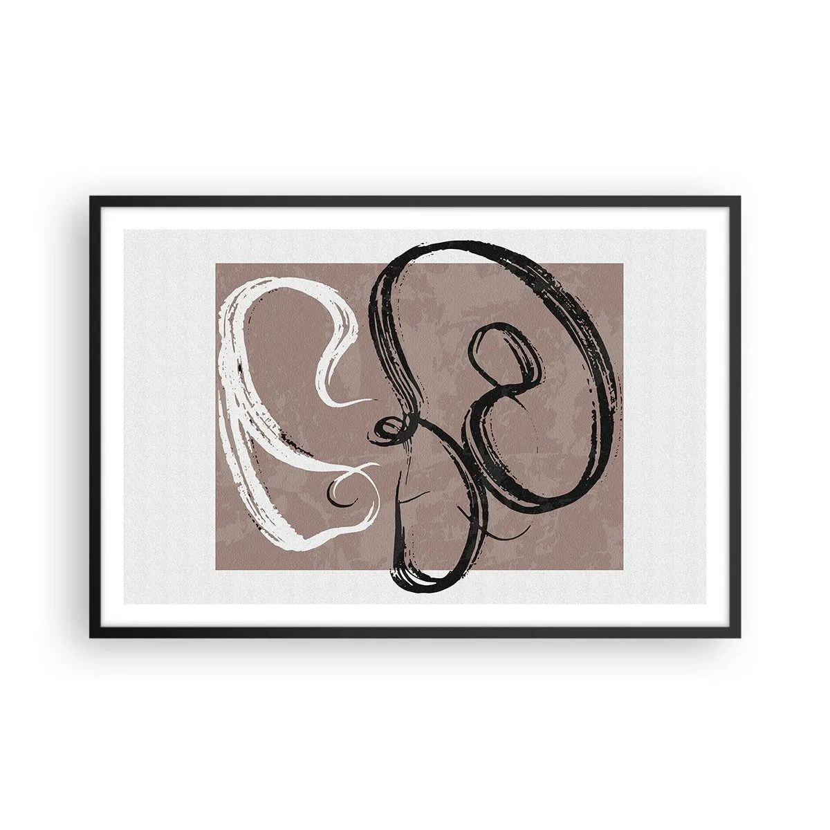 Póster en marco negro - Composición: la búsqueda de la plenitud - 91x61 cm