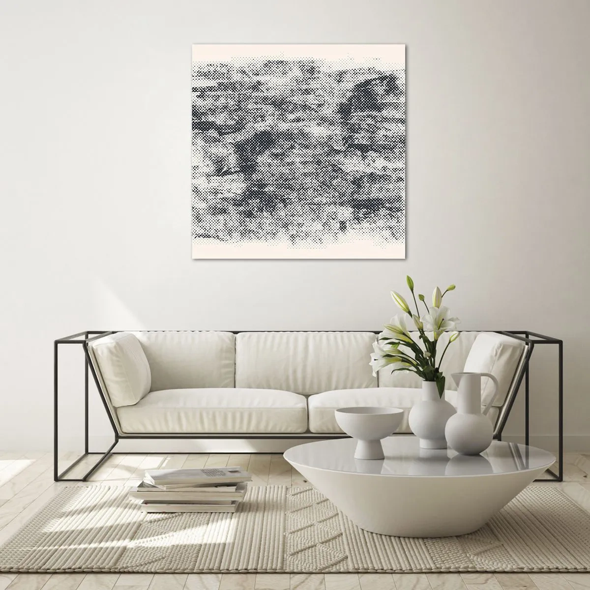 Cuadro sobre vidrio - Impresiones sobre Vidrio - Composición brumosa - 60x60 cm