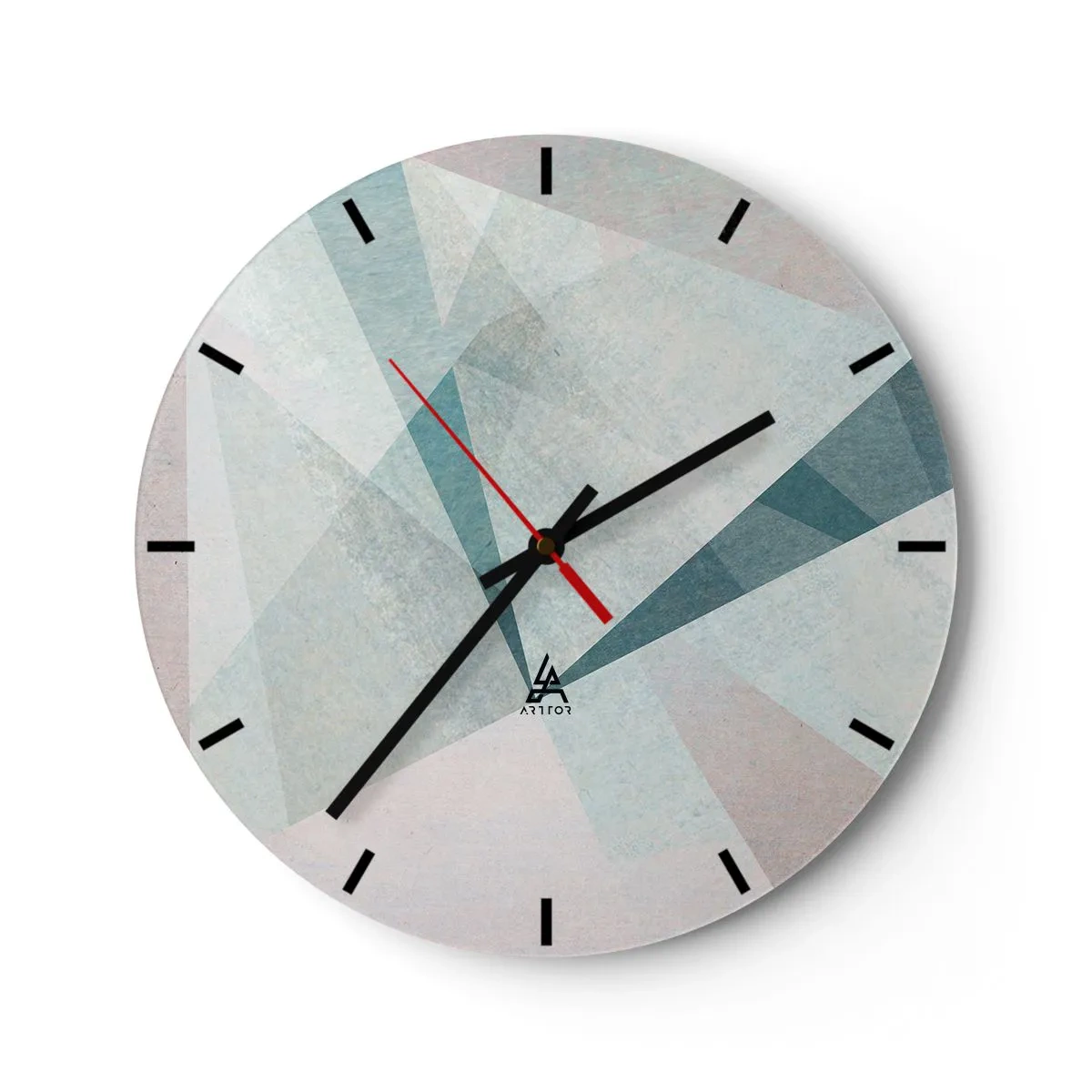 Reloj de pared - Reloj de vidrio - Tranquilo pero dinámico - 40x40 cm
