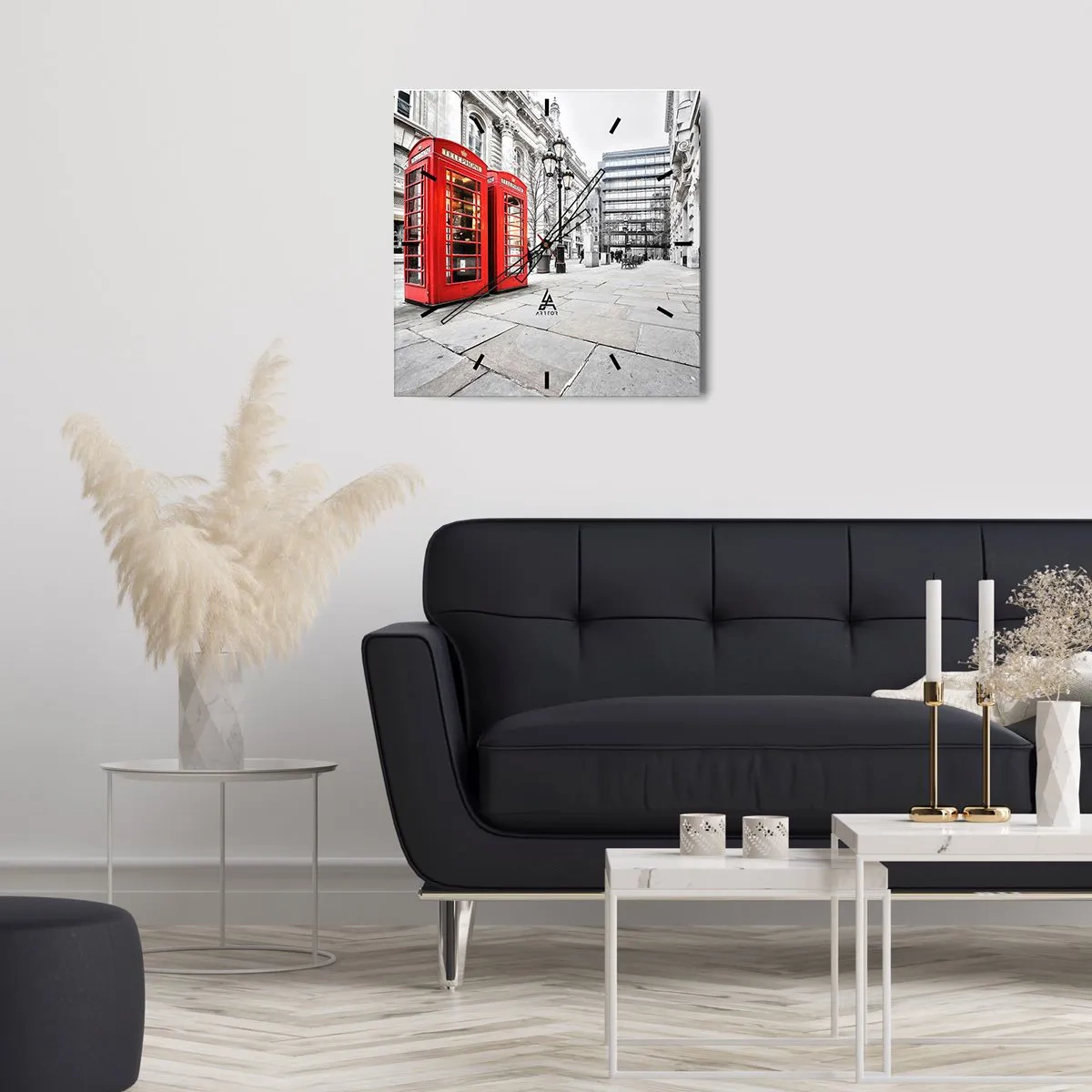 Reloj de pared - Reloj de vidrio - Bienvenido a Londres - 30x30 cm