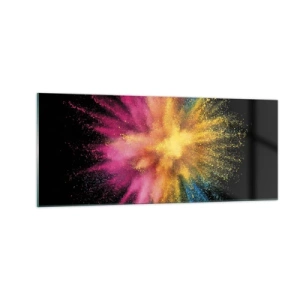 Cuadro sobre vidrio - Impresiones sobre Vidrio - El nacimiento de los colores - 100x40 cm
