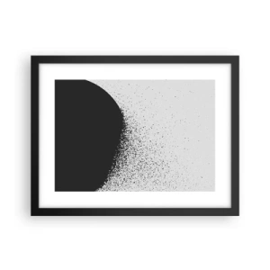 Póster en marco negro - El movimiento de las partículas - 40x30 cm