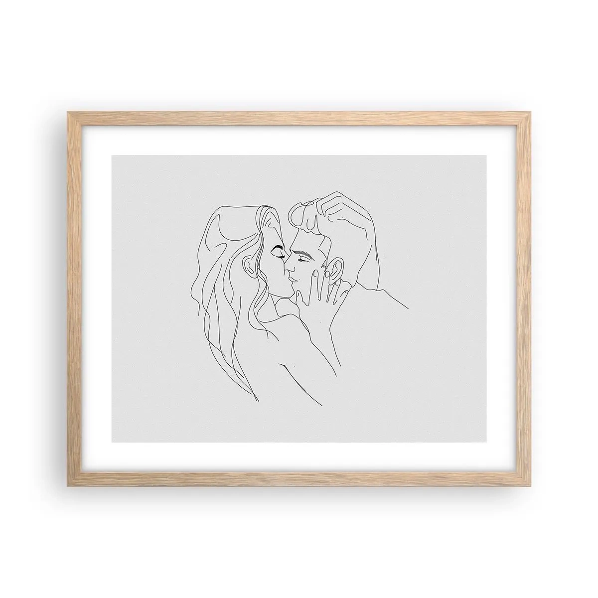 Póster en marco roble claro - Alineados - 50x40 cm