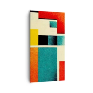 Cuadro sobre lienzo - Impresión de Imagen - Abstracción geométrica - buena energía - 65x120 cm