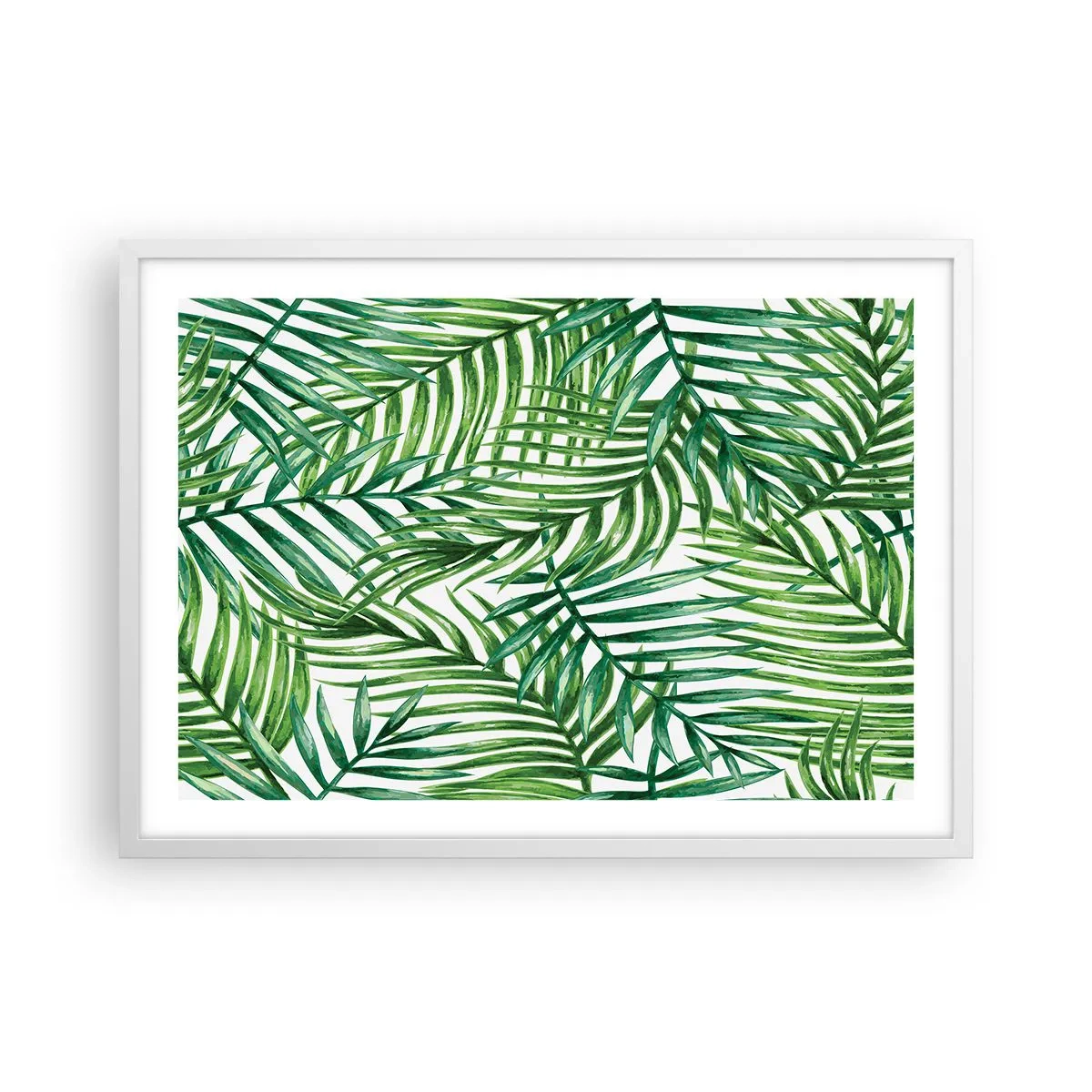 Póster en marco blanco - Bajo el verde - 70x50 cm