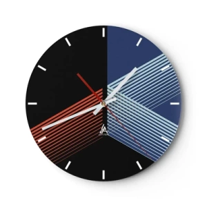Reloj de pared - Reloj de vidrio - La rectitud - 40x40 cm