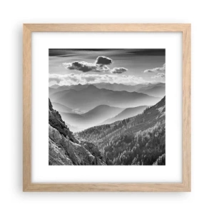 Póster en marco roble claro - Hasta el horizonte - 30x30 cm