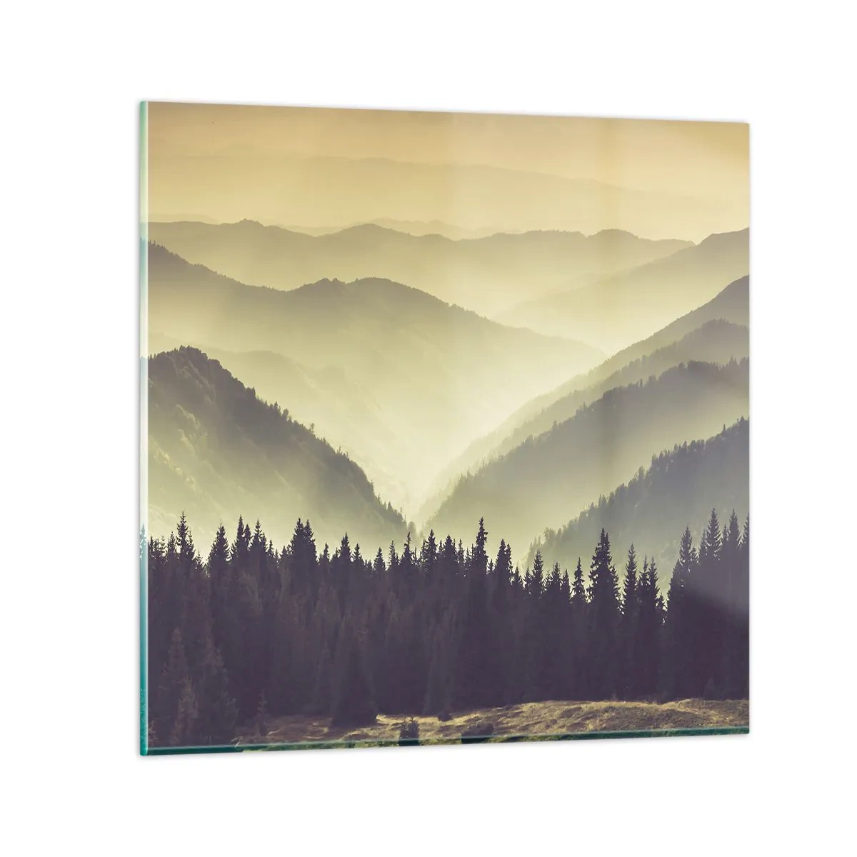 Cuadro sobre vidrio - Impresiones sobre Vidrio - Más allá de las siete montañas... - 70x70 cm