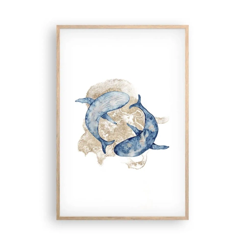 Póster en marco roble claro - ¿Amistad o amor? - 61x91 cm