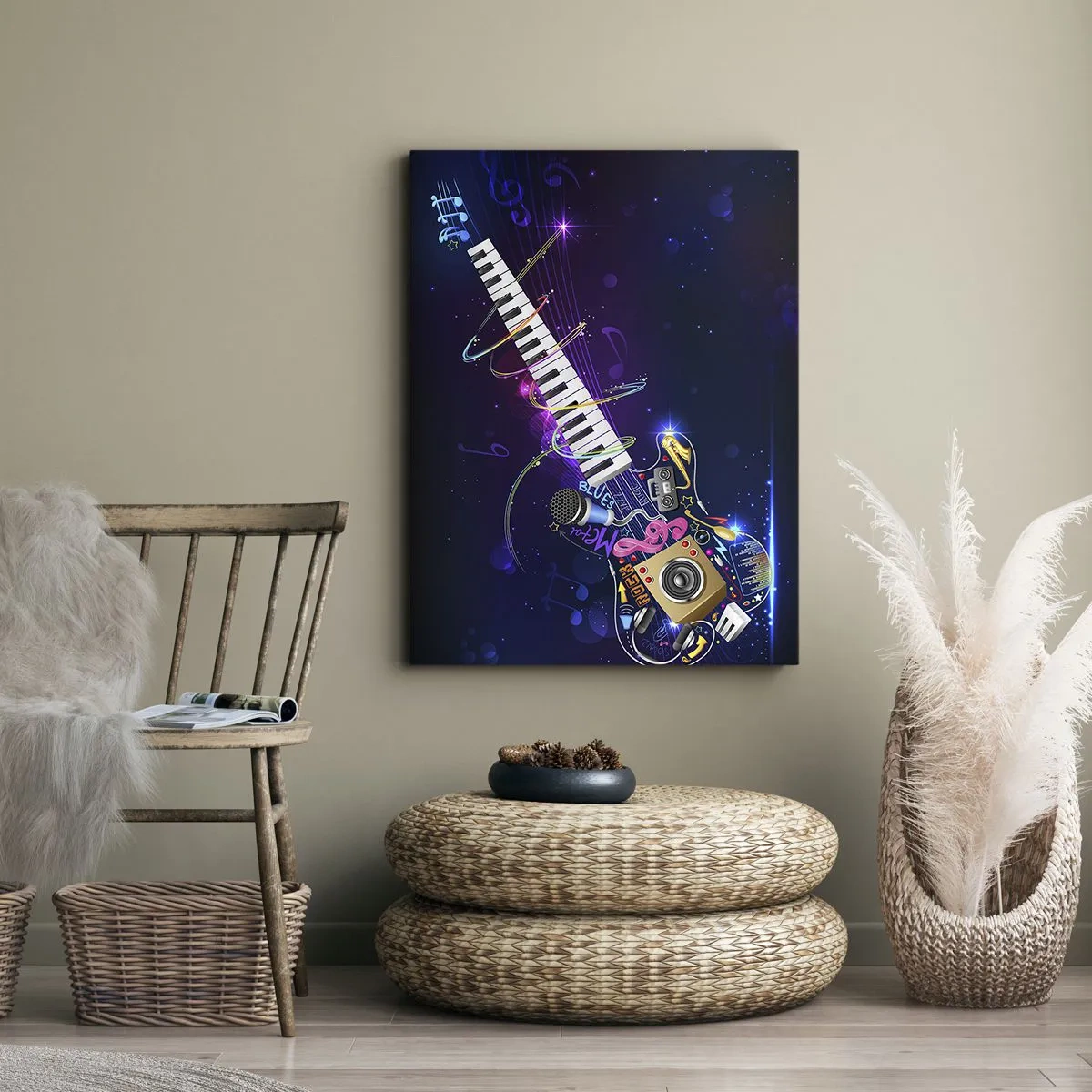 Cuadro sobre lienzo - Impresión de Imagen - El poder del ritmo - 45x80 cm