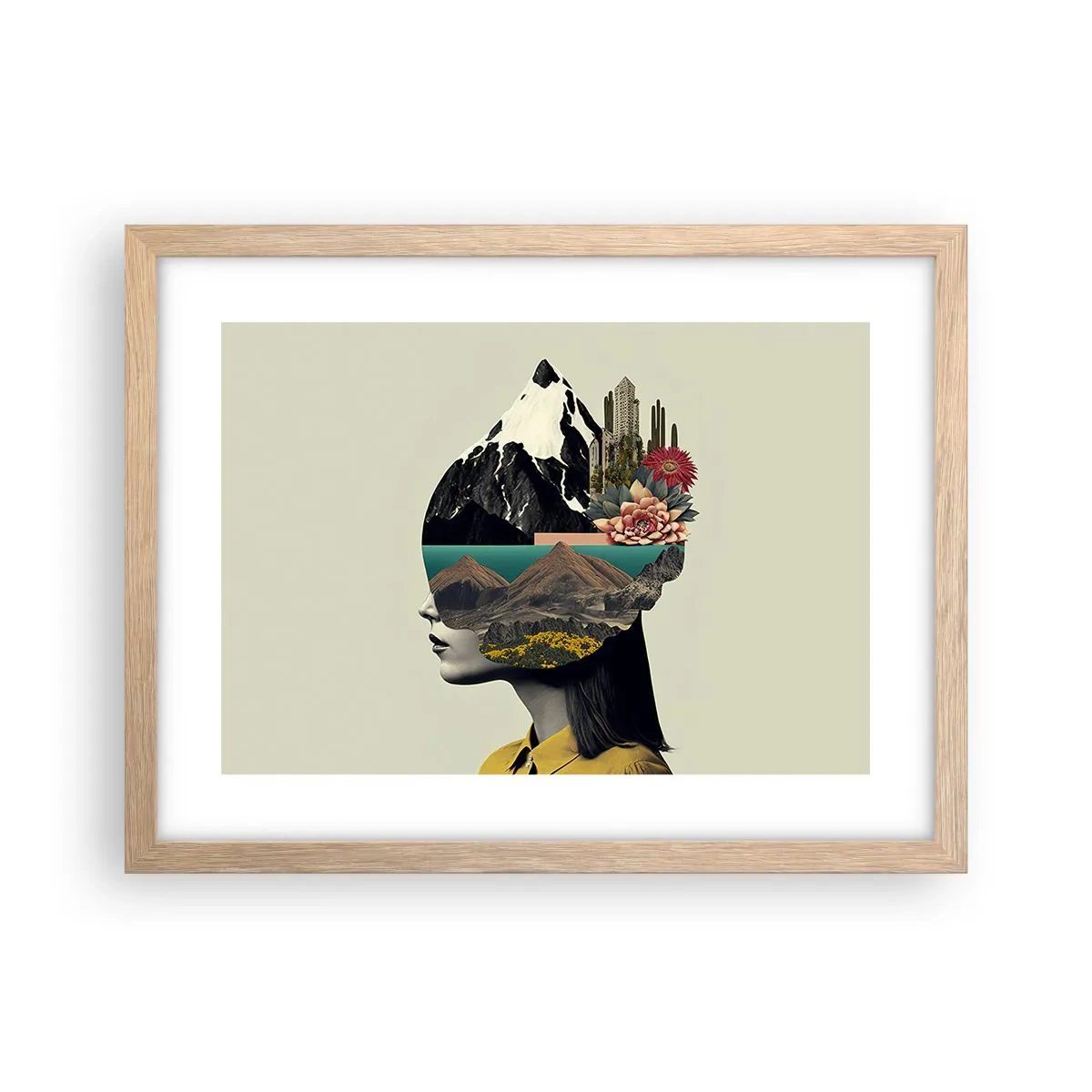 Póster en marco roble claro - La mujer, siempre un misterio - 40x30 cm